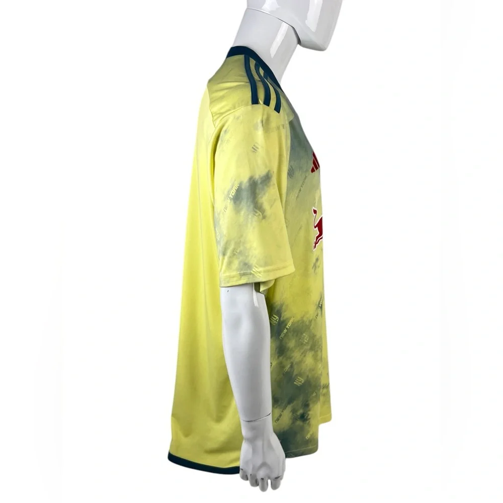 Adidas Red Bull New York Mens 3XL Jersey Yellow Slim Fit Soccer Daniel Patrick - Picture 7 of 14